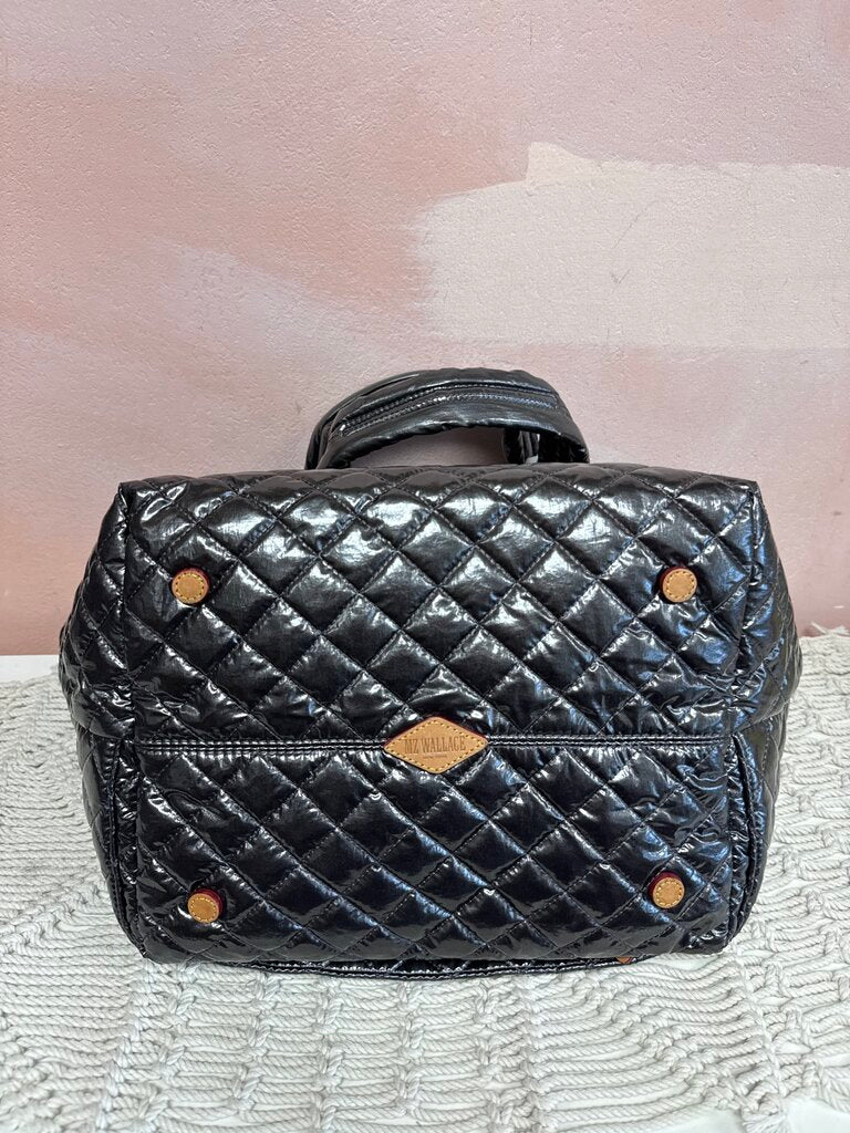 MZ Wallace Gunmetal Grey Quilted Metro Tote