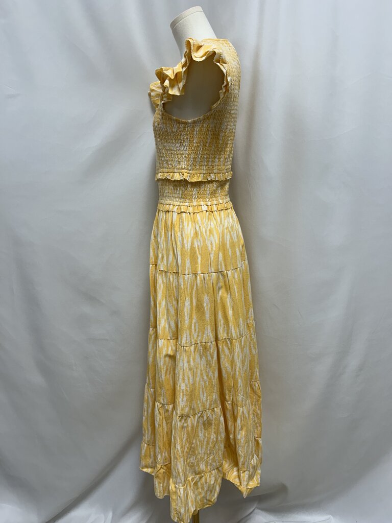 Saylor Yellow Ikat Smocked Sundress