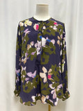 Dorothee Schumacher Purple Floral Henley Top