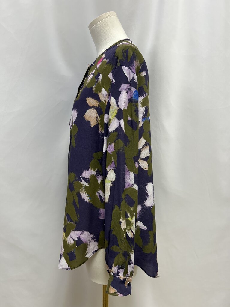 Dorothee Schumacher Purple Floral Henley Top