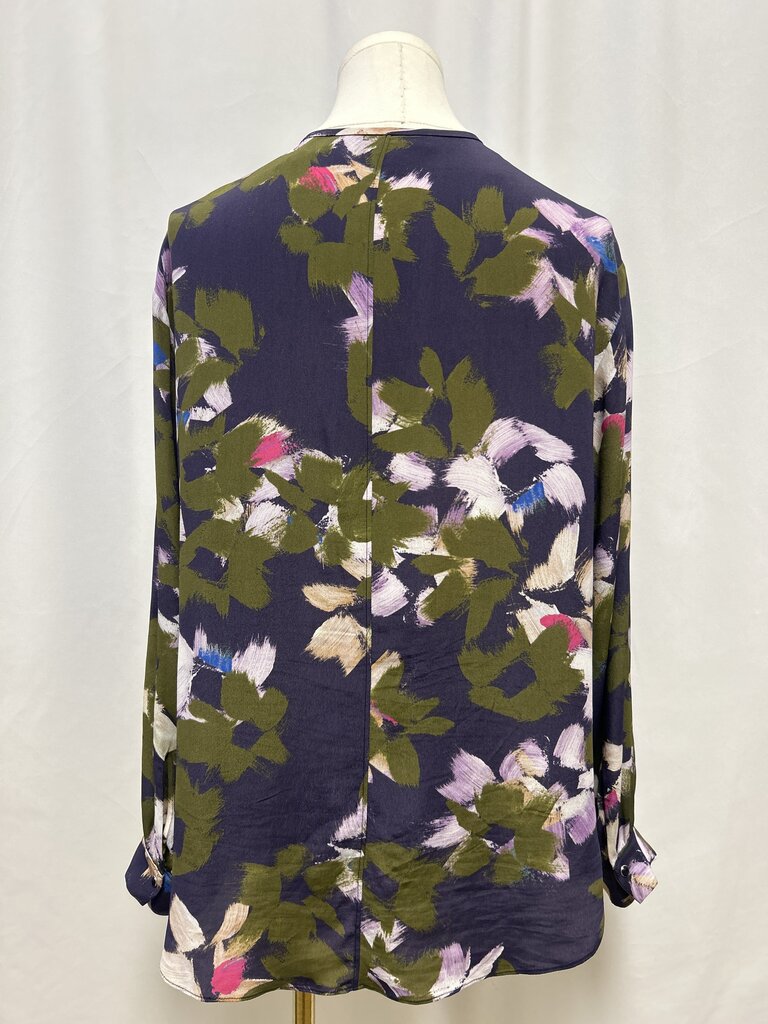 Dorothee Schumacher Purple Floral Henley Top