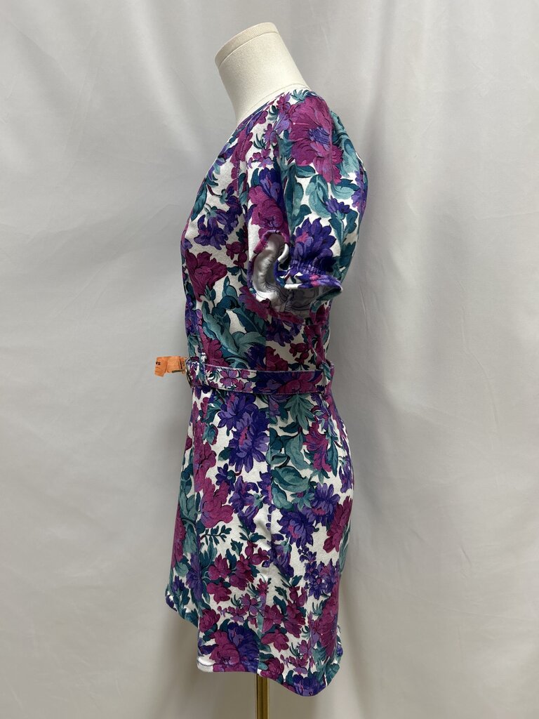 Mumu Purple Floral Belted Dress