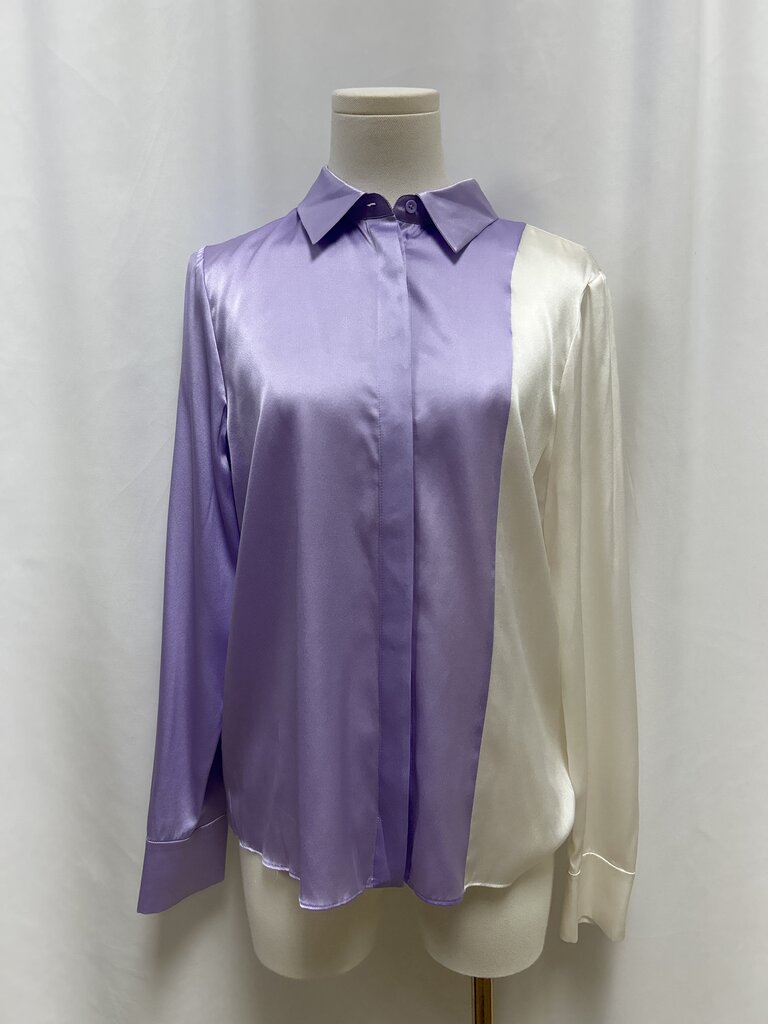 alice + olivia Purple and White Blouse NWT