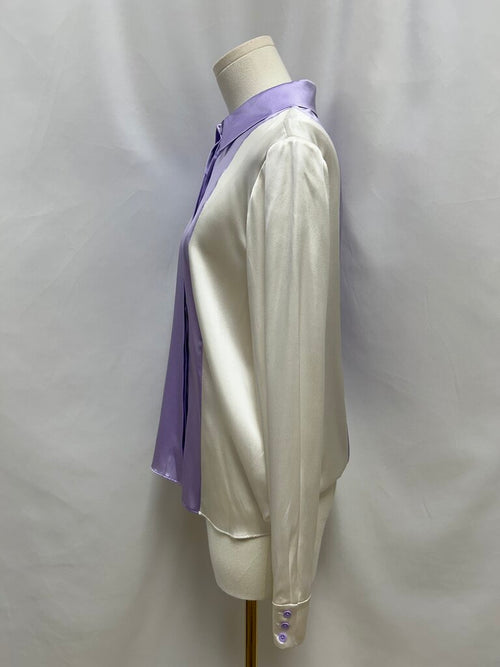 alice + olivia Purple and White Blouse NWT