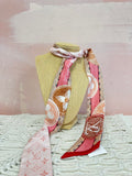 Louis Vuitton Pink Trunk Print Twilly