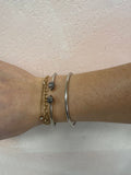 Alexander McQueen Silver Skull Double Cuff w/Box