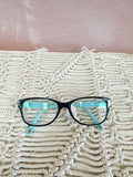 Tiffany & Co Black and Blue Frame Glasses w/Case
