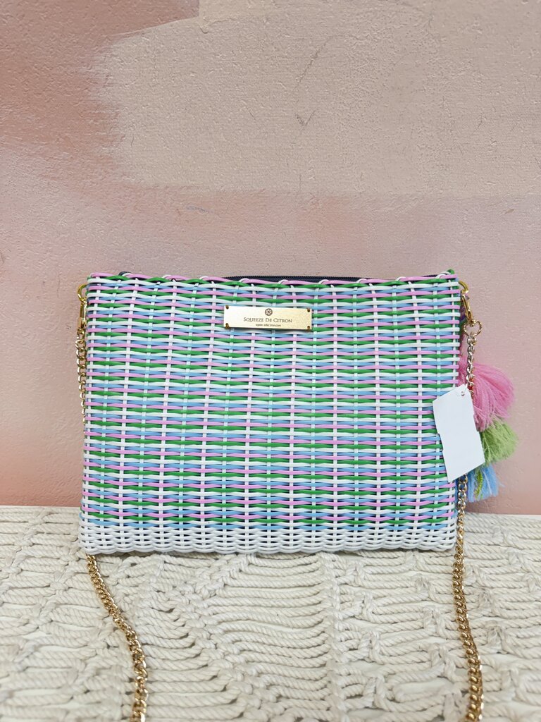 Squeeze de Citron Pastel Woven Shoulder Bag
