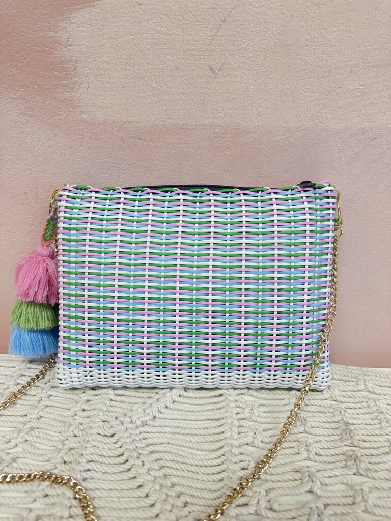 Squeeze de Citron Pastel Woven Shoulder Bag