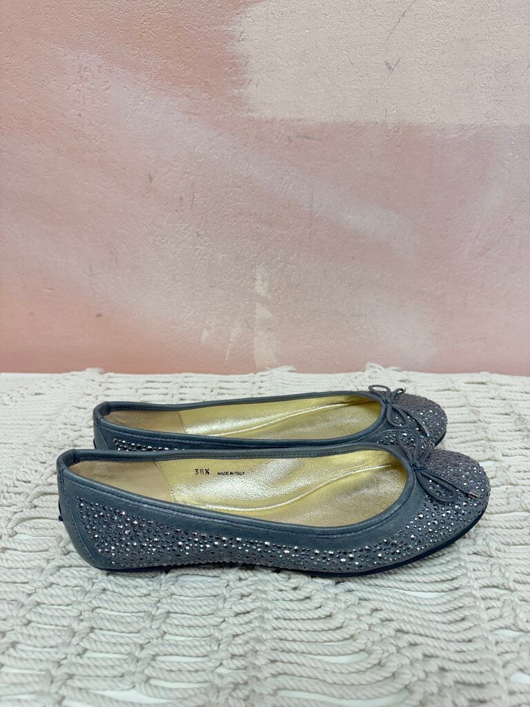 Jimmy Choo Grey Embellished Ballet Flat w/Box