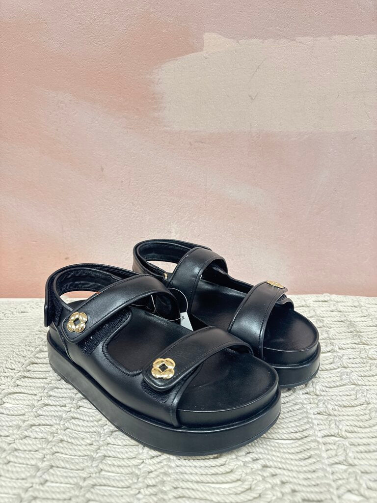 Larroude Black Platform Sandal w/Box