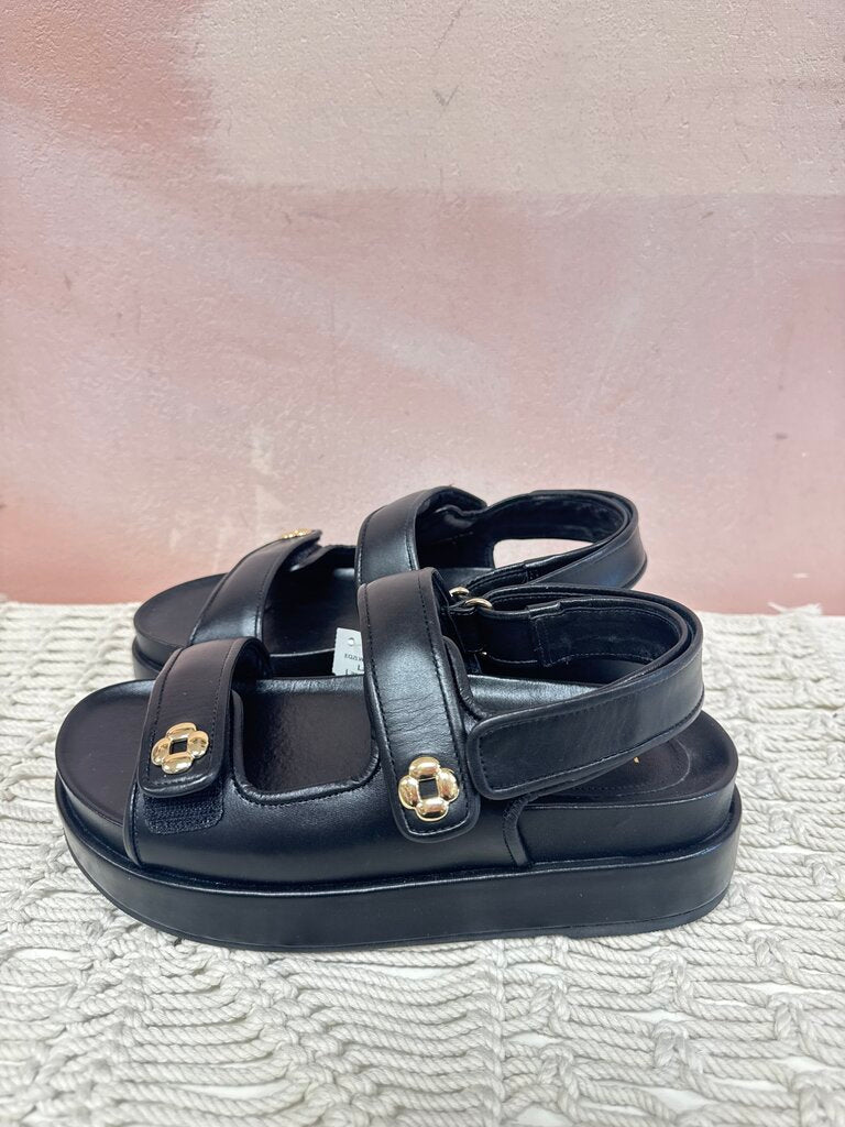Larroude Black Platform Sandal w/Box