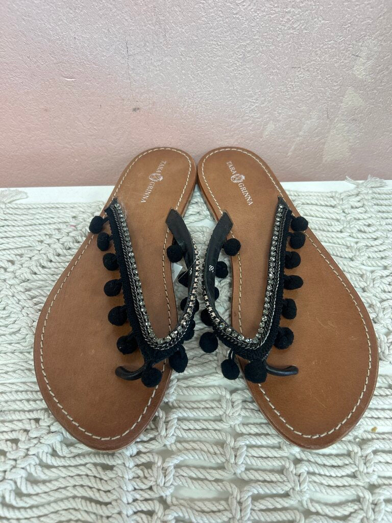 Tara Grinna Pom Pom Flip Flop