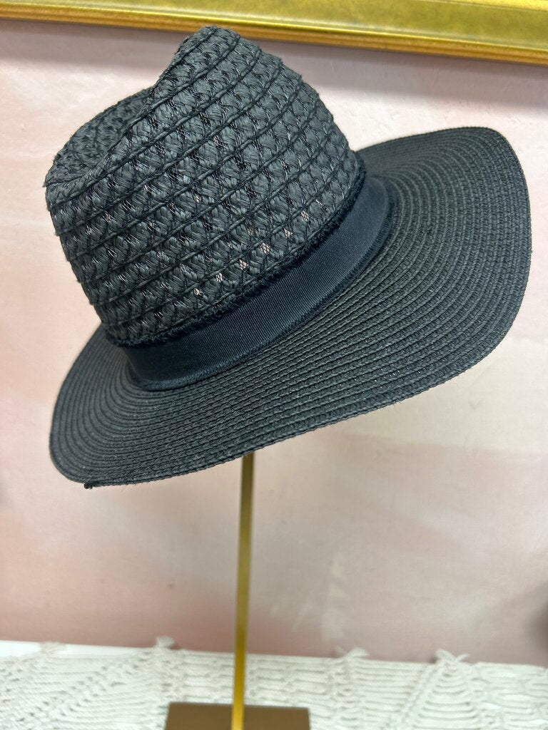 Black Straw Fedora