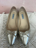 Prada Gold Bow Flat (As Is)