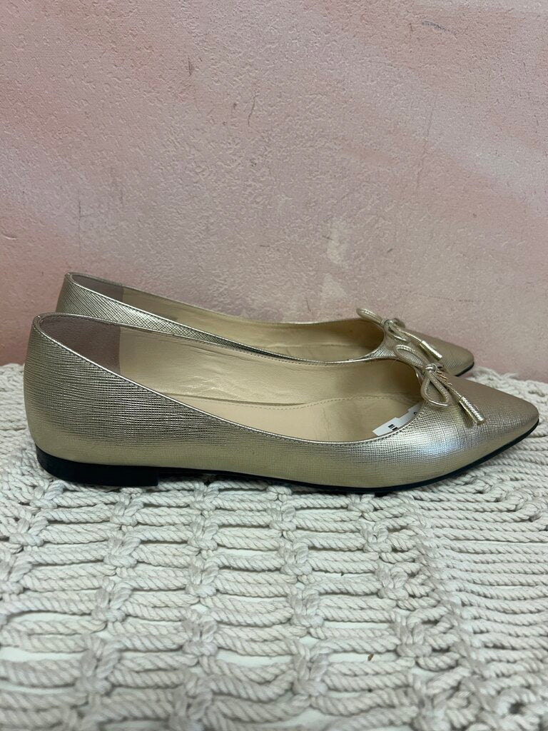 Prada Gold Bow Flat (As Is)