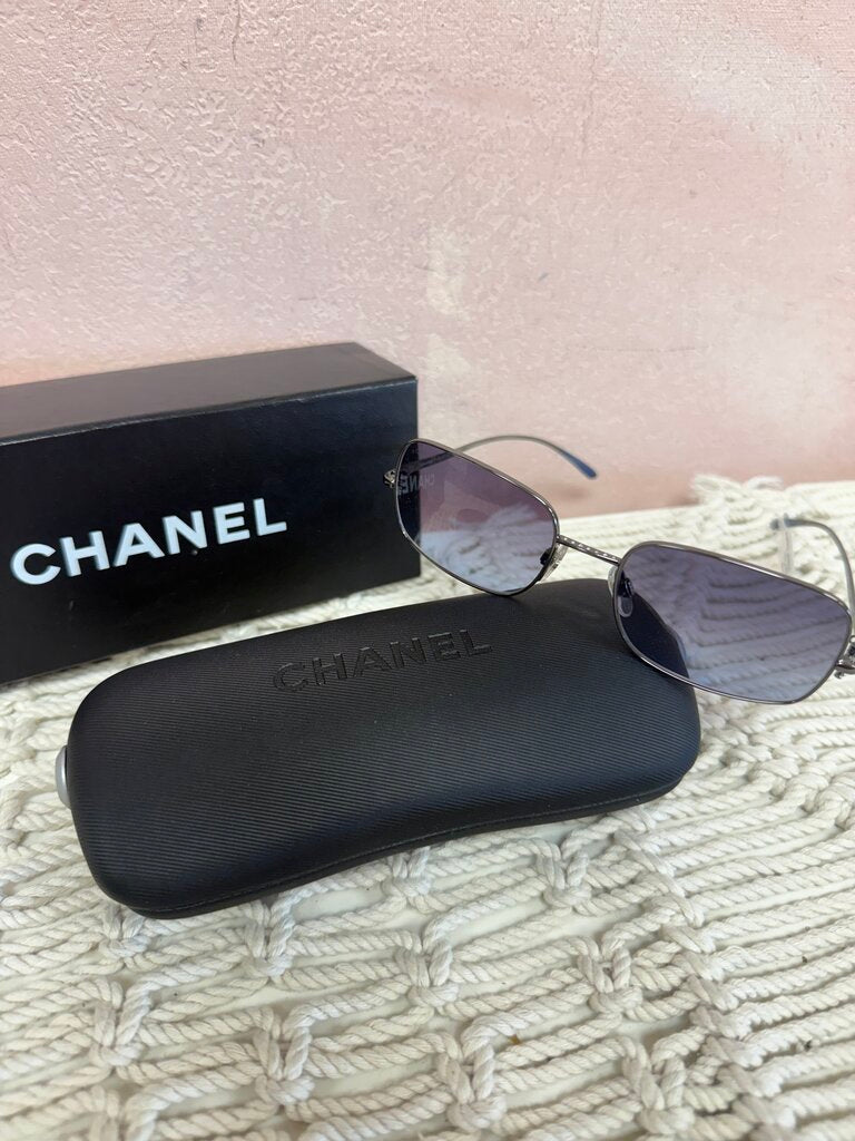 Chanel Square Metal Frame Sunglasses w/Box