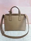 Burberry Camel Leather Banner Tote w/ Dustbag