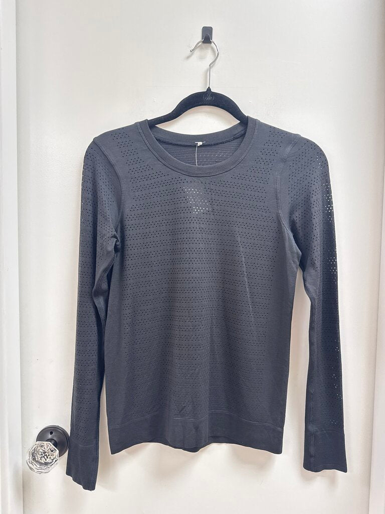 Lululemon Black Perforated Long Sleeve Tee