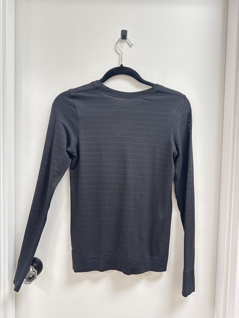 Lululemon Black Perforated Long Sleeve Tee