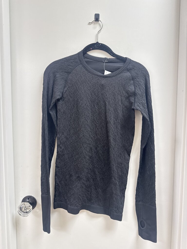 Lululemon Black Textured Long Sleeve Tee