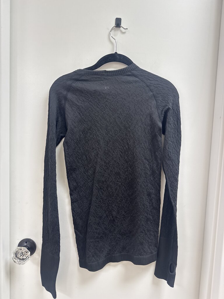 Lululemon Black Textured Long Sleeve Tee