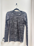 Lululemon Grey Logo Long Sleeve Tee