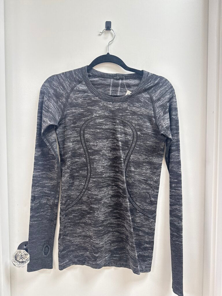 Lululemon Grey Logo Long Sleeve Tee