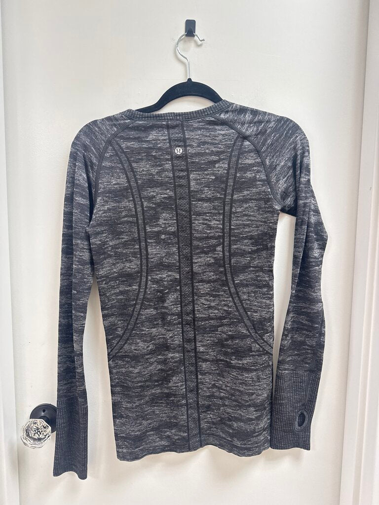 Lululemon Grey Logo Long Sleeve Tee