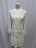 Trina Turk Ivory Crochet Dress