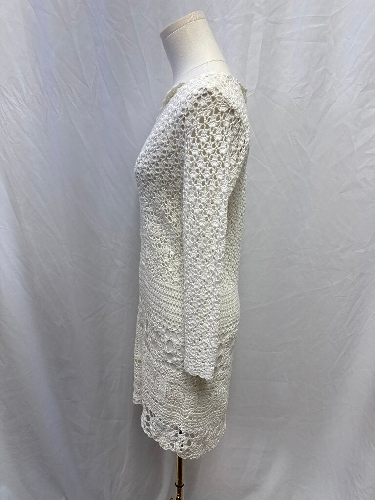 Trina Turk Ivory Crochet Dress
