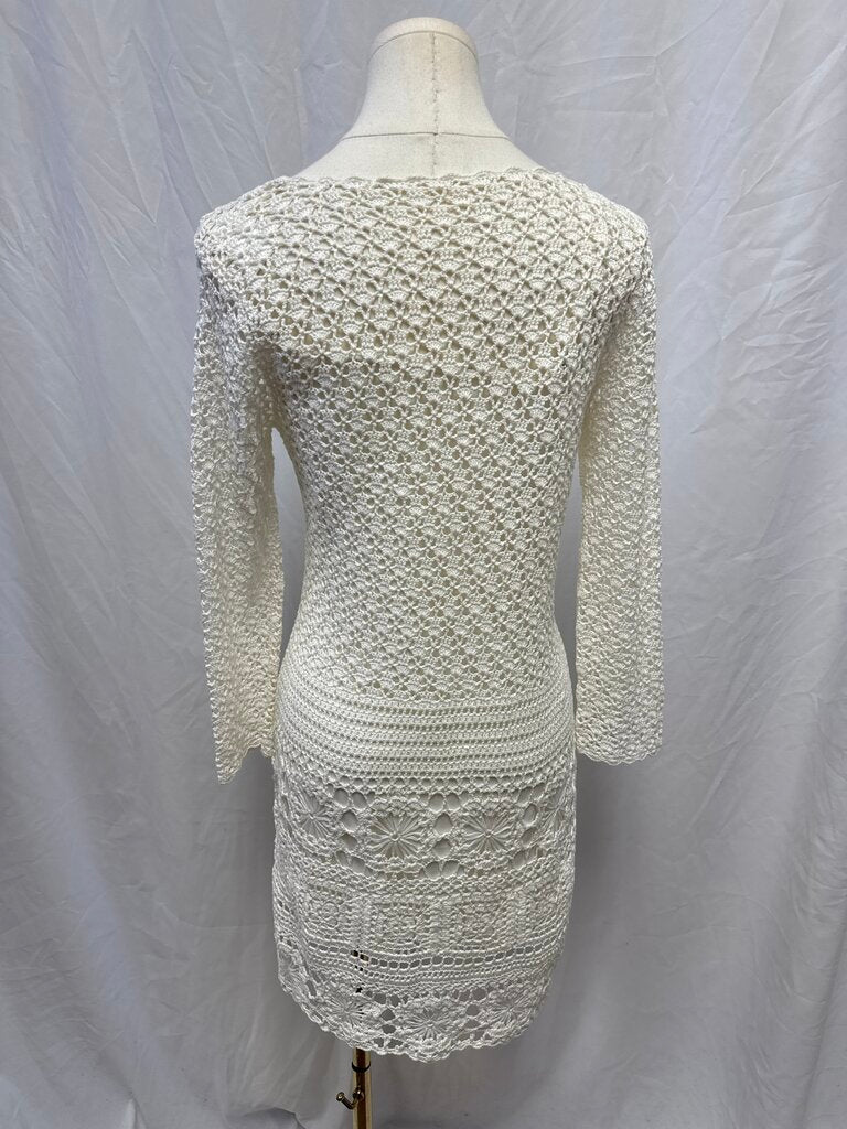 Trina Turk Ivory Crochet Dress