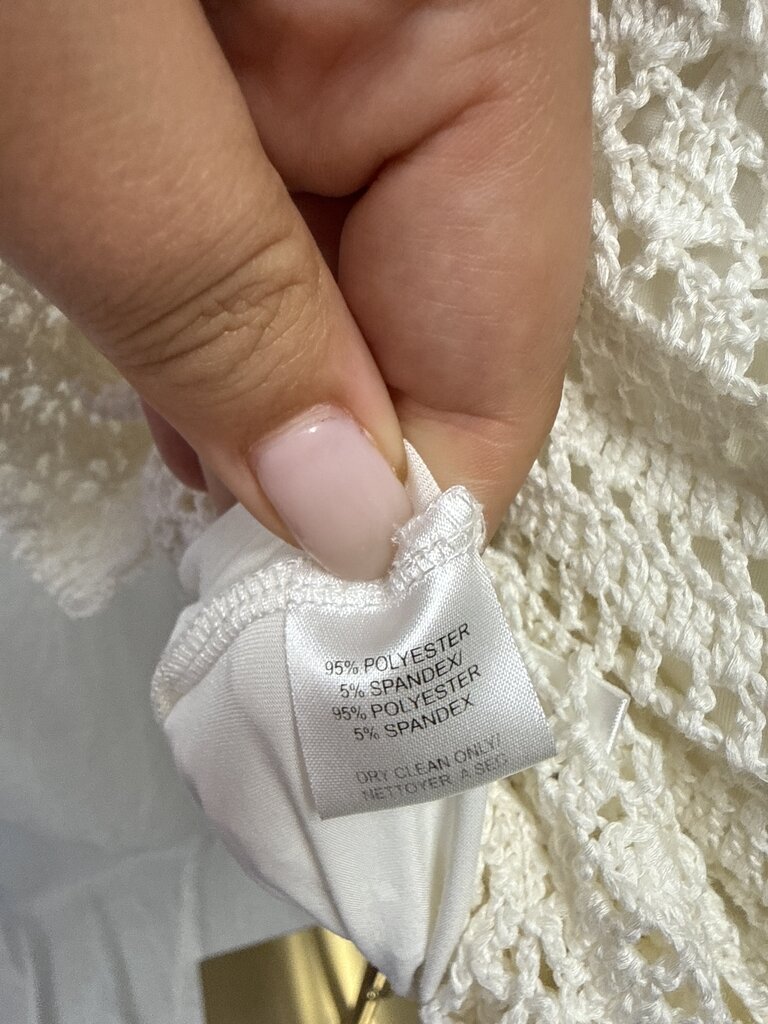 Trina Turk Ivory Crochet Dress