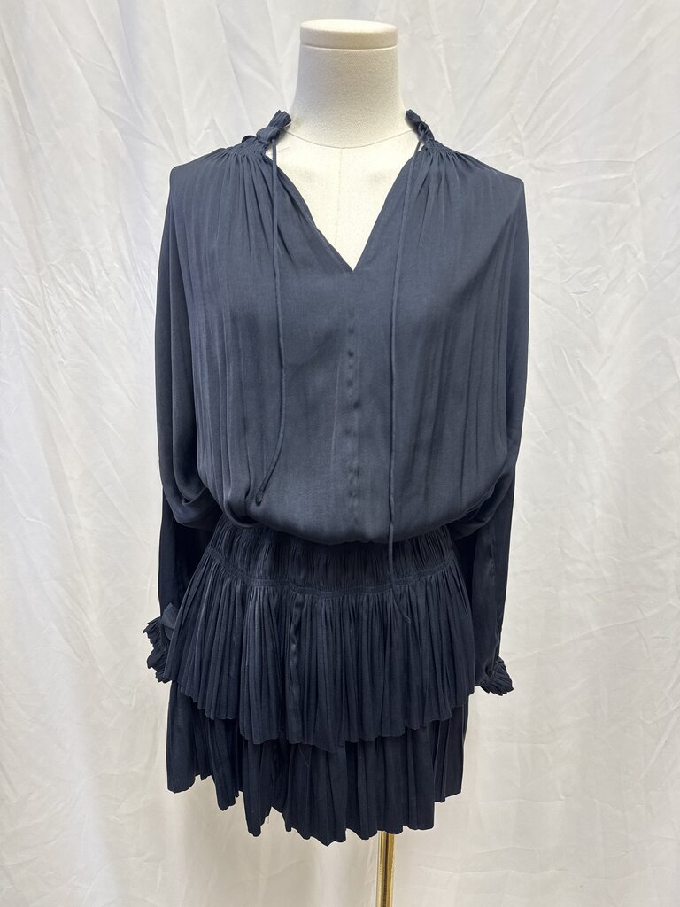 Current Air Navy Smocked Mini Dress