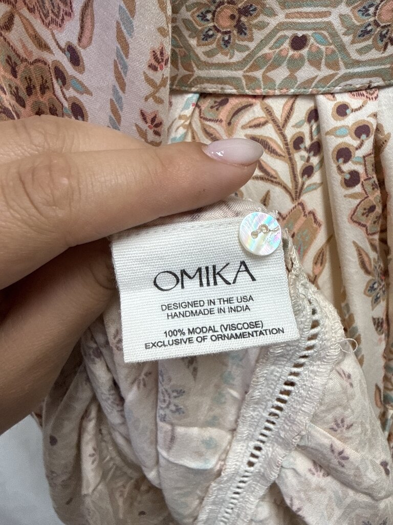 Omika Blush Floral Belted Mini Dress