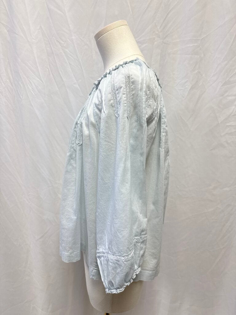 Doen Light Blue Boho Top