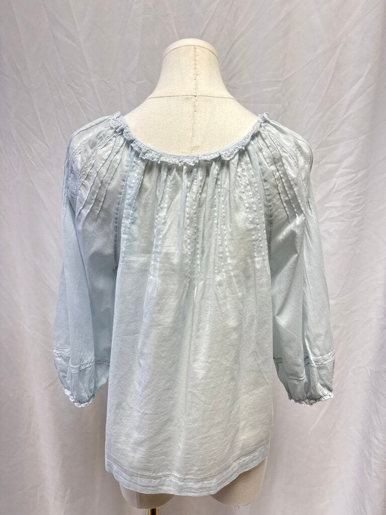 Doen Light Blue Boho Top
