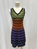 Missoni Black Rainbow Chevron Knit Dress