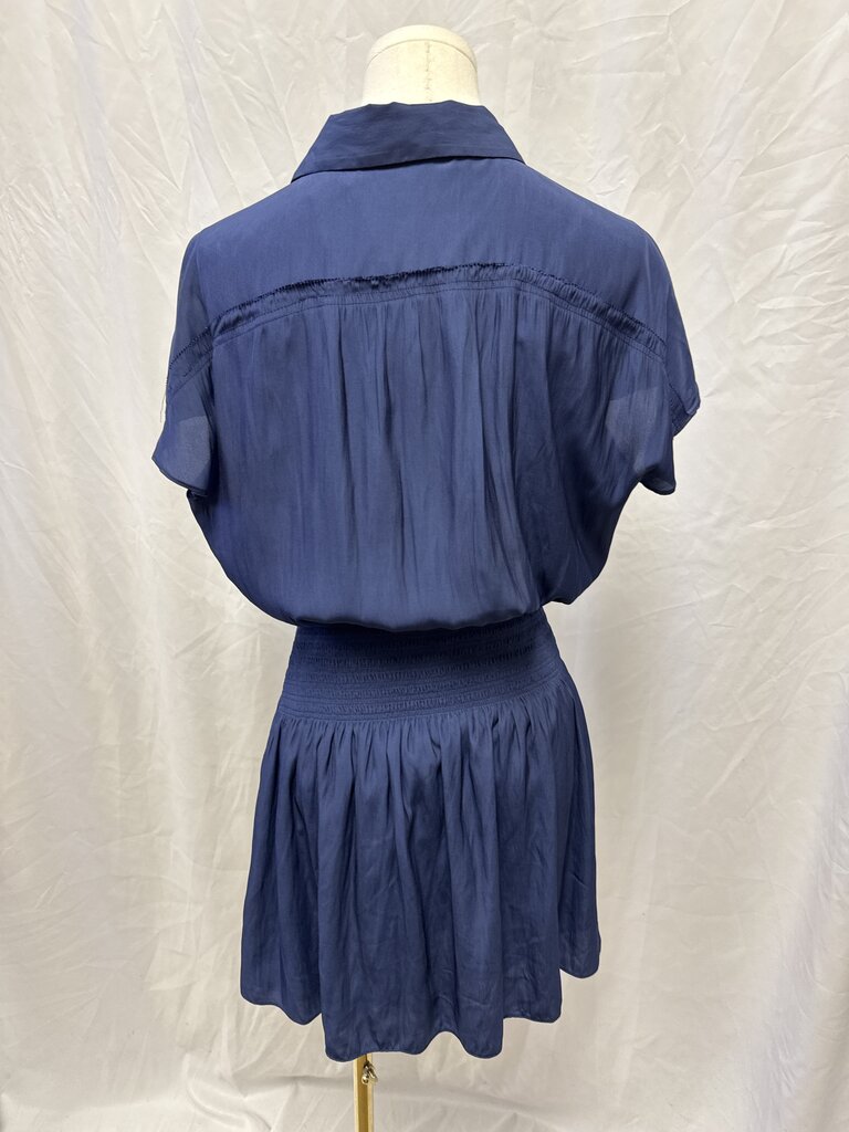 Ramy Brook Blue Smocked Mini Dress