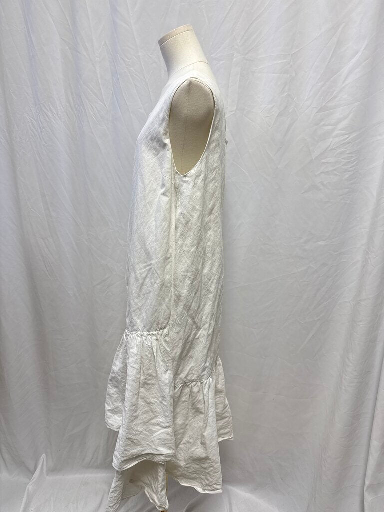 Isa Arfen White Drop Waist Dress