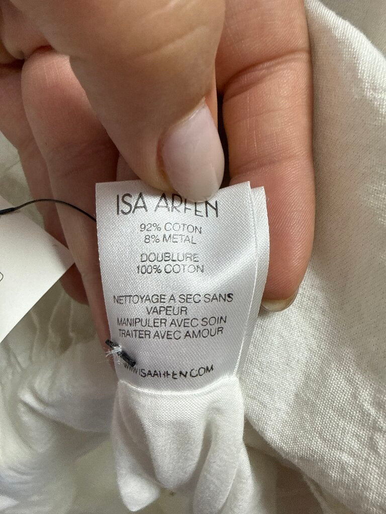 Isa Arfen White Drop Waist Dress