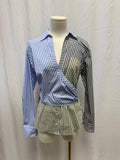 Veronica Beard Multi Striped Button Up Top