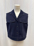 Sportmax Navy Cropped Vest