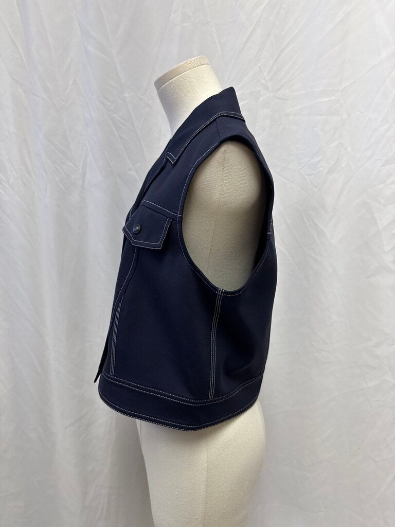 Sportmax Navy Cropped Vest
