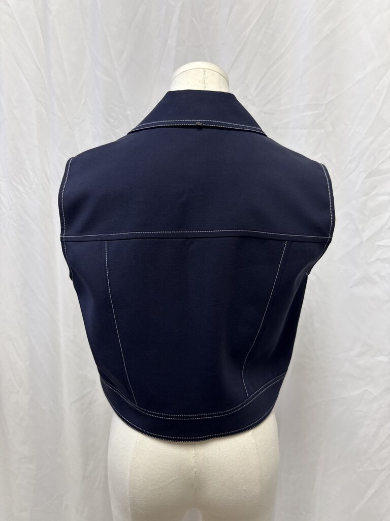 Sportmax Navy Cropped Vest