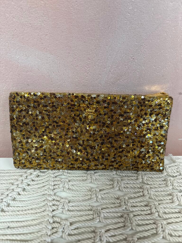 Prada Gold Sequin Clutch w/Box (Inside As Is)