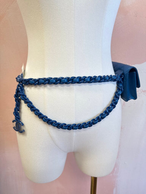 Chanel Cobalt Quilted My Everything Flap Belt Bag w/Bag