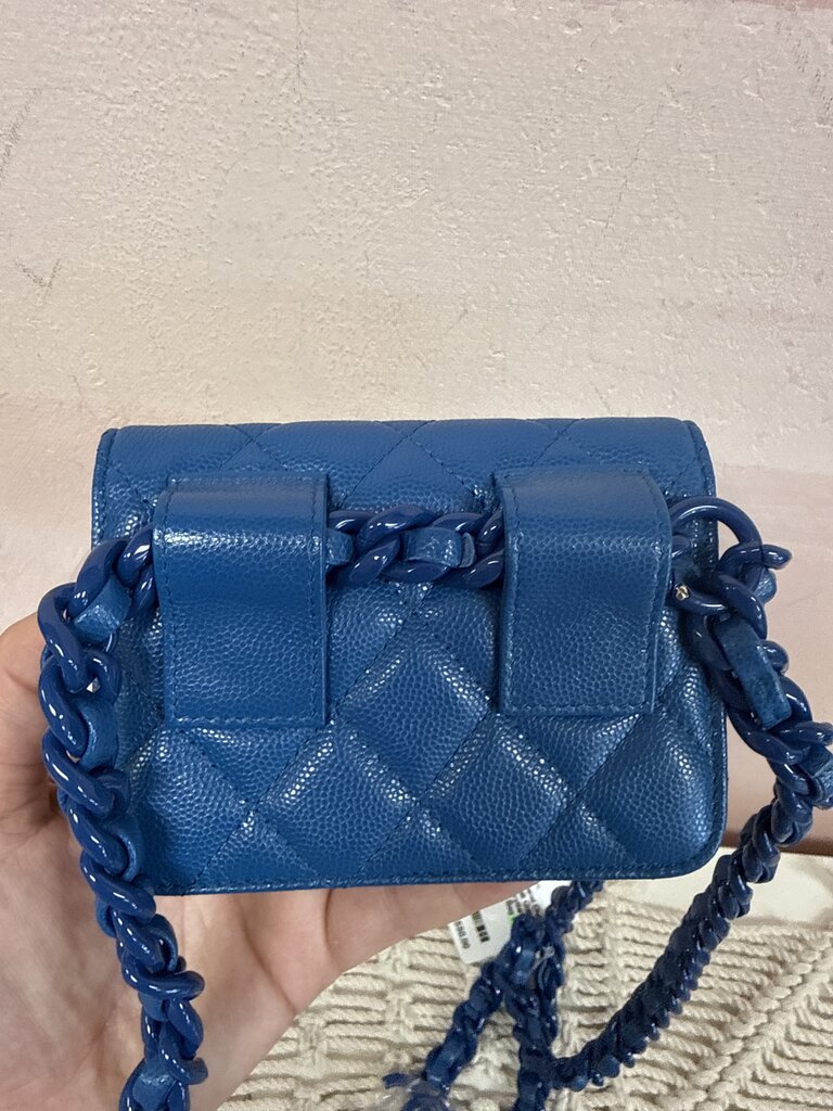 Chanel Cobalt Quilted My Everything Flap Belt Bag w/Bag