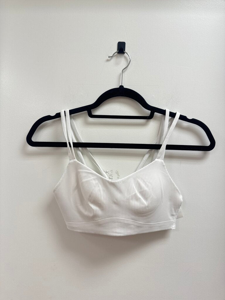 Lululemon White Ribbed Bralette