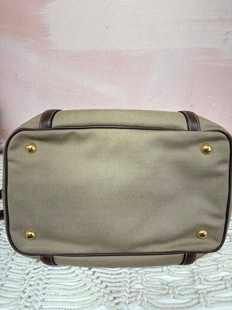 Prada Brown Jacquard Tote